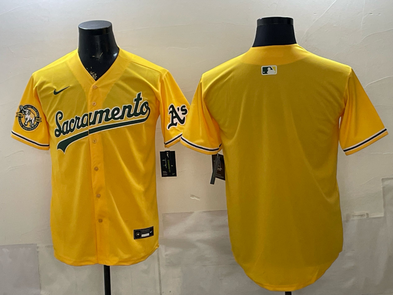 Men Oakland Athletics blank yellow Nike 2026 MLB Jersey 0518004